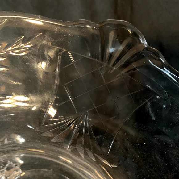 VERY RARE Vintage Pattern Cambridge 3 Footed 12" Bowl Clear Very Elegant - Picture 3 of 5